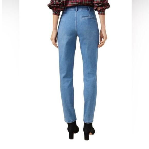 J. McLaughlin Women's Medium Wash Yara Zipper Pocket Straight Leg Jeans 2 - Picture 2 of 11